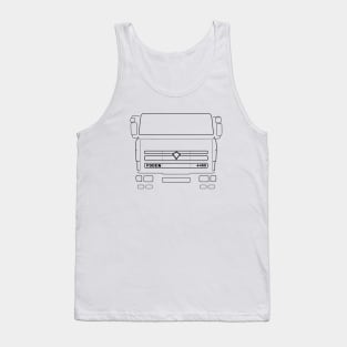 Classic Foden 4455 lorry black outline graphic Tank Top